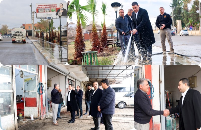 BAŞKAN ÖZYAVUZ SABAHIN İLK IŞIKLARIYLA SAHAYA İNEREK ÇALIŞMALARI DENETLEDİ